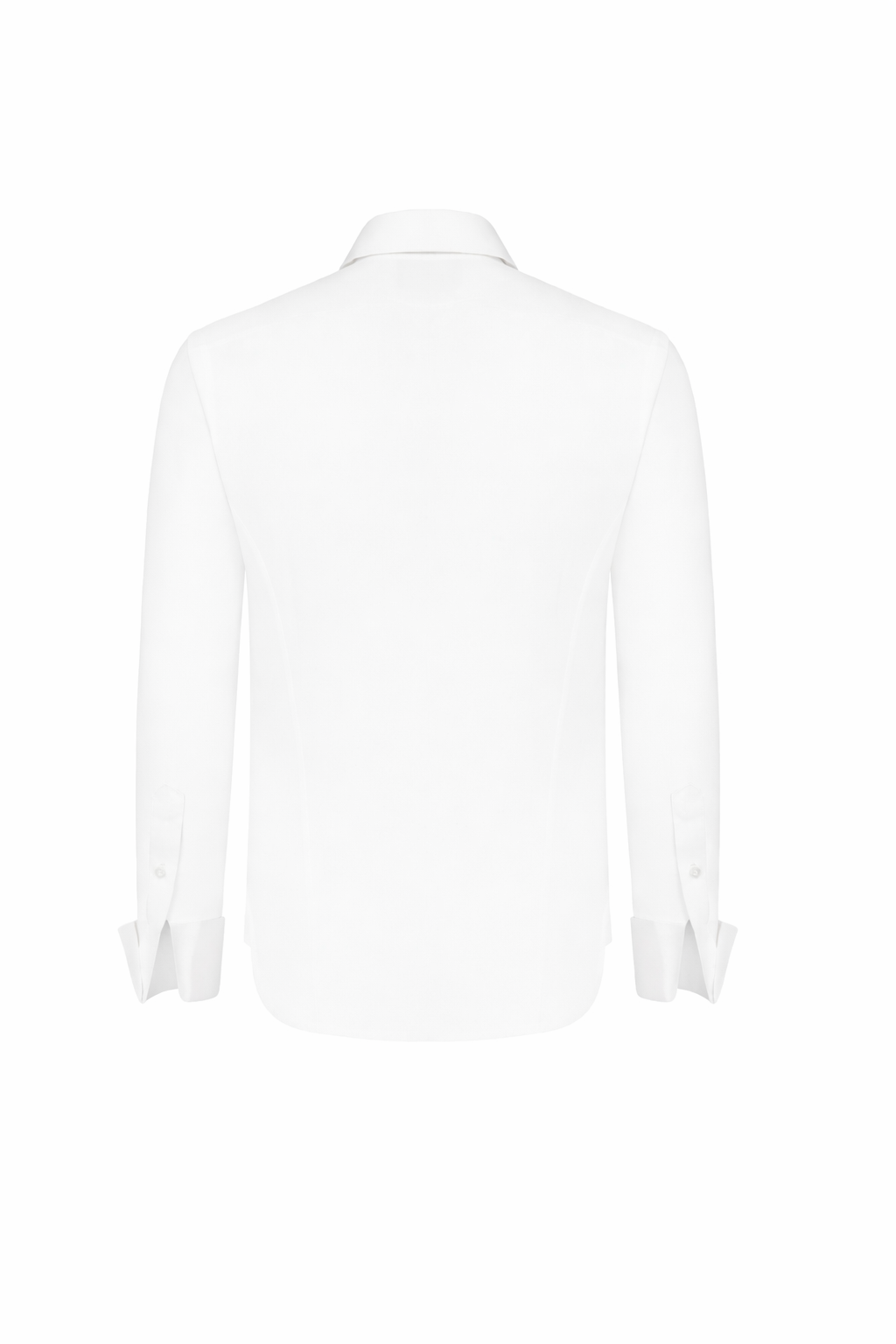 White Poplin Tuxedo Dress Shirt