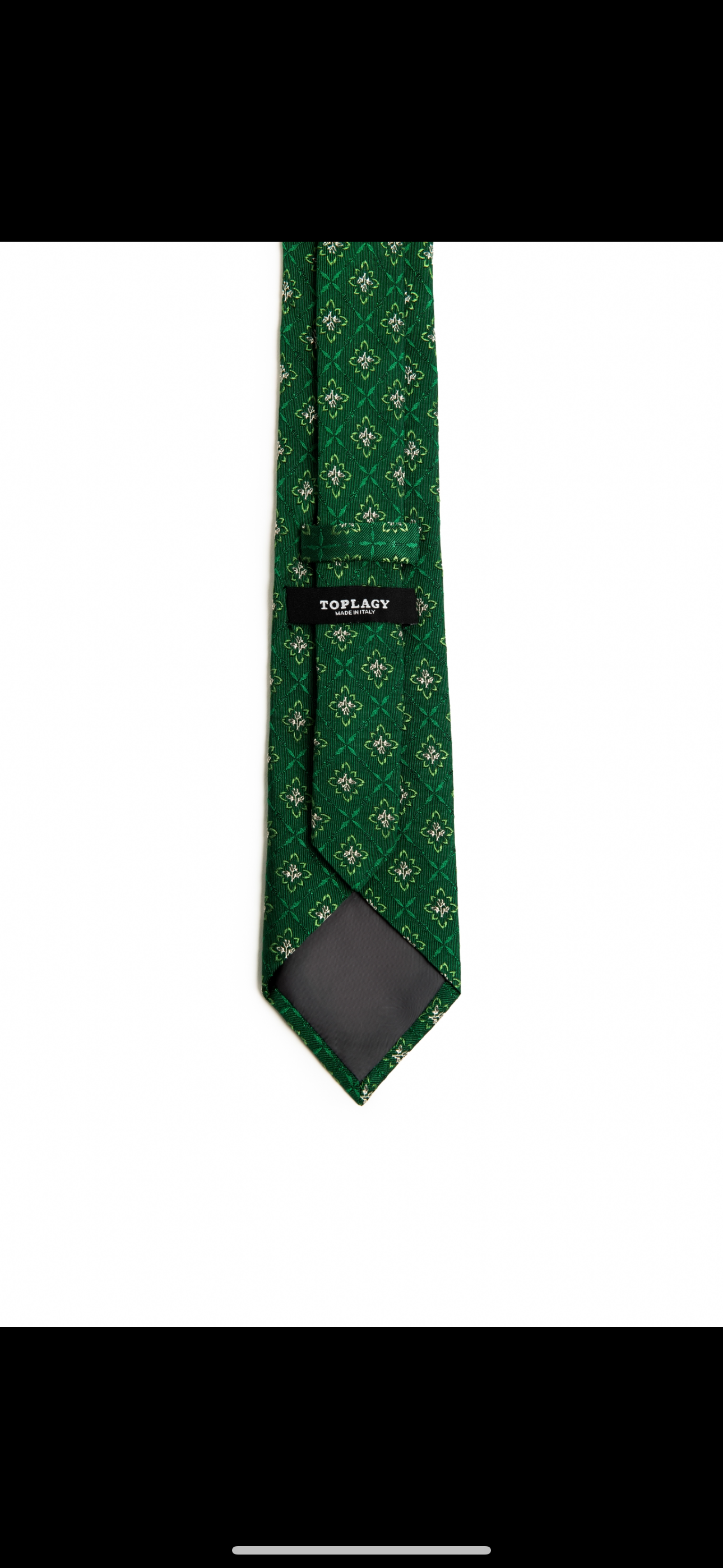 Forest Green Corn Tree Motif Silk Tie