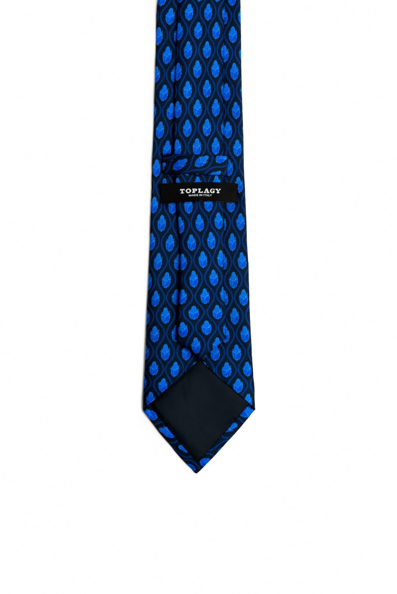 Blue Corn Motif Silk Tie
