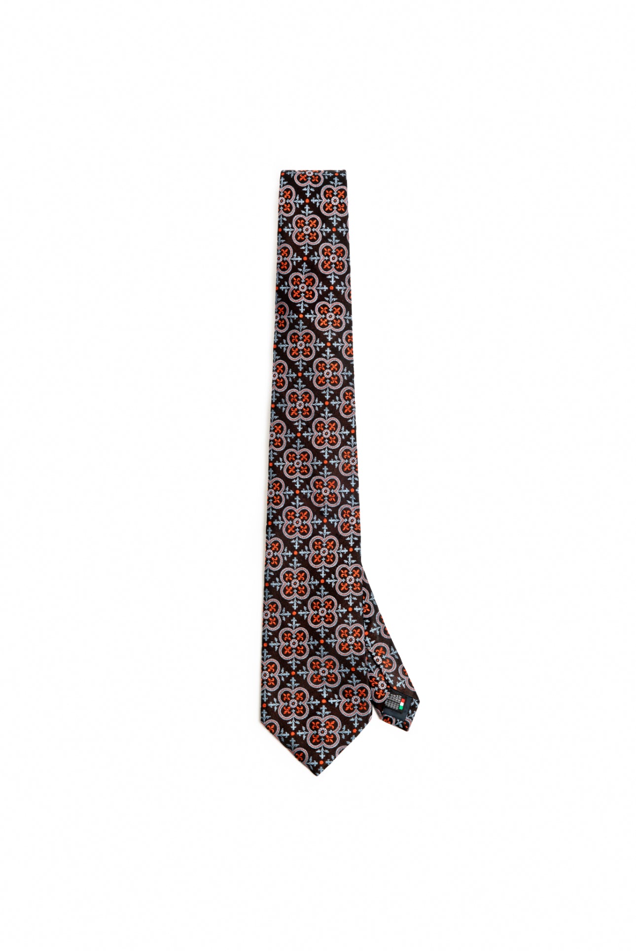 Navy Blue Heritage Medallion Silk Tie