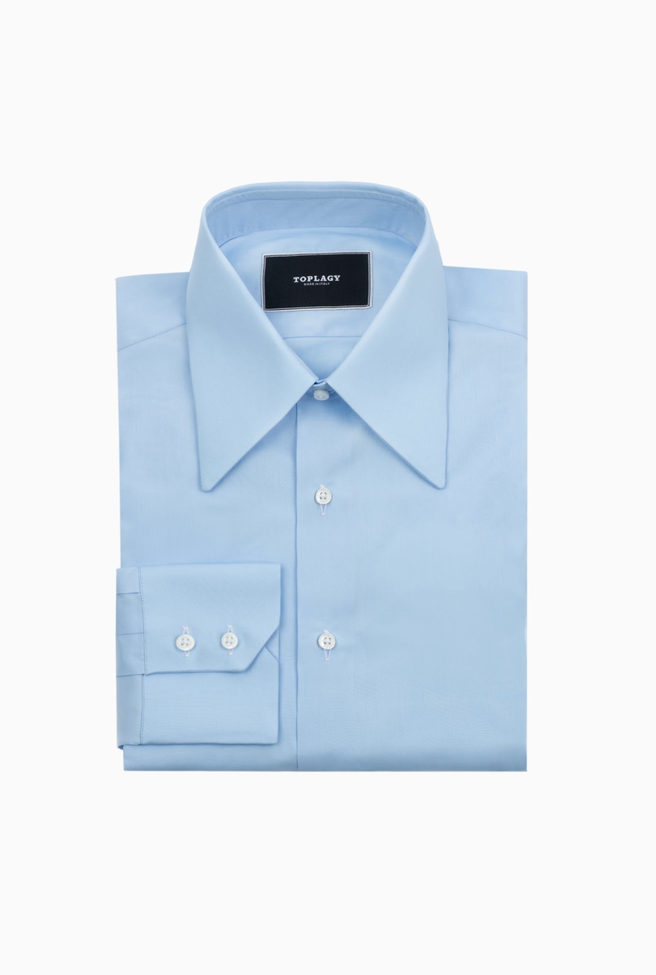 Powder Blue Poplin Dress Shirt