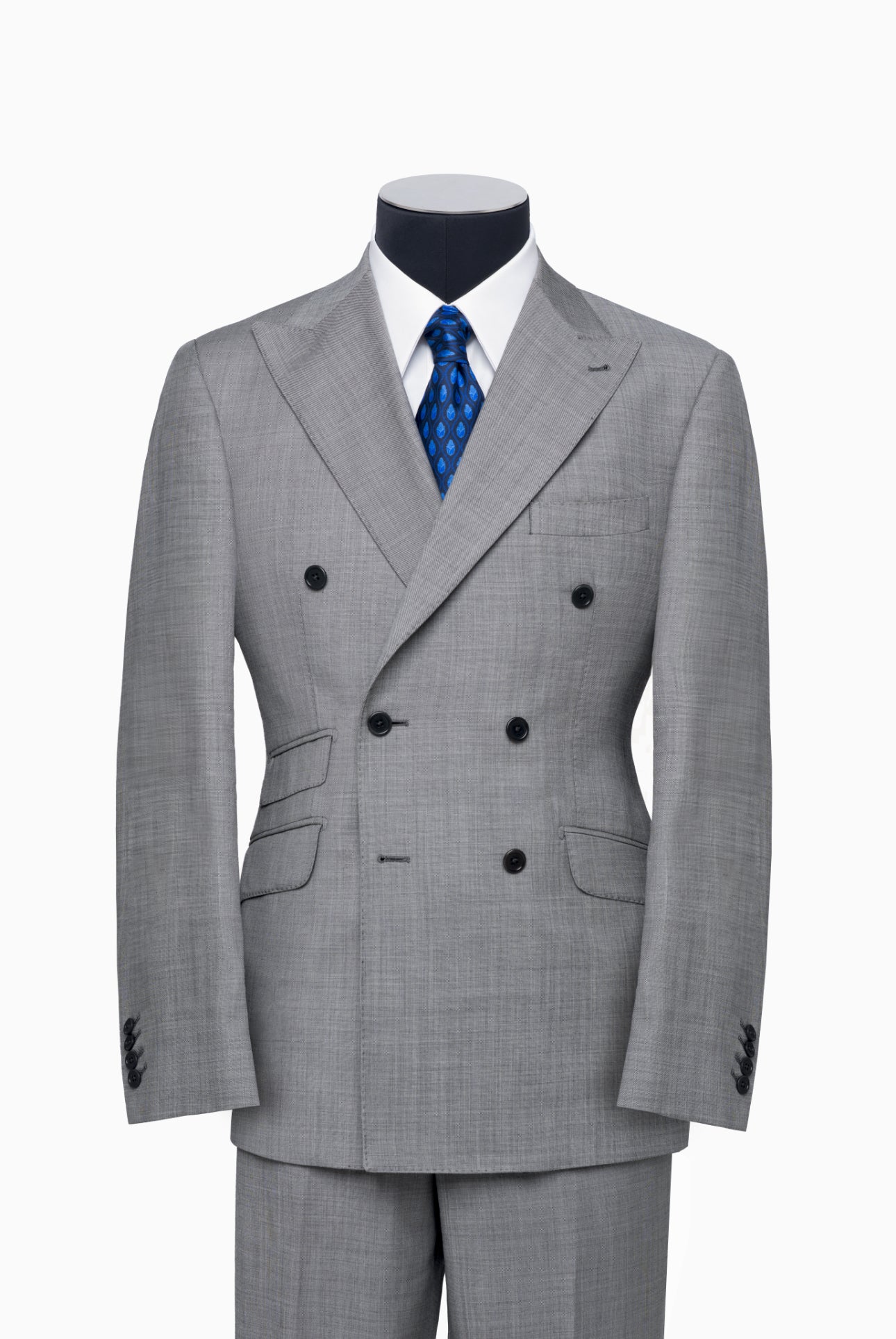 Grey Double-Breasted Suit
