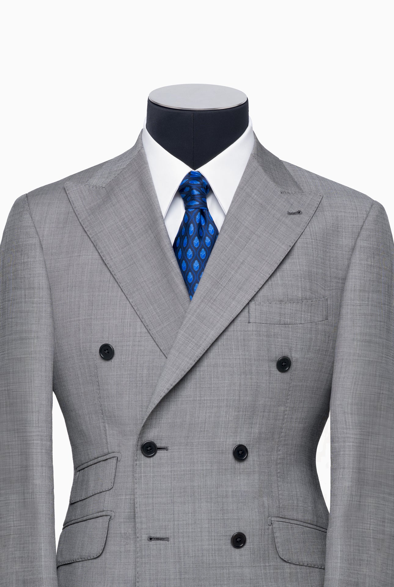 Blue Corn Motif Silk Tie