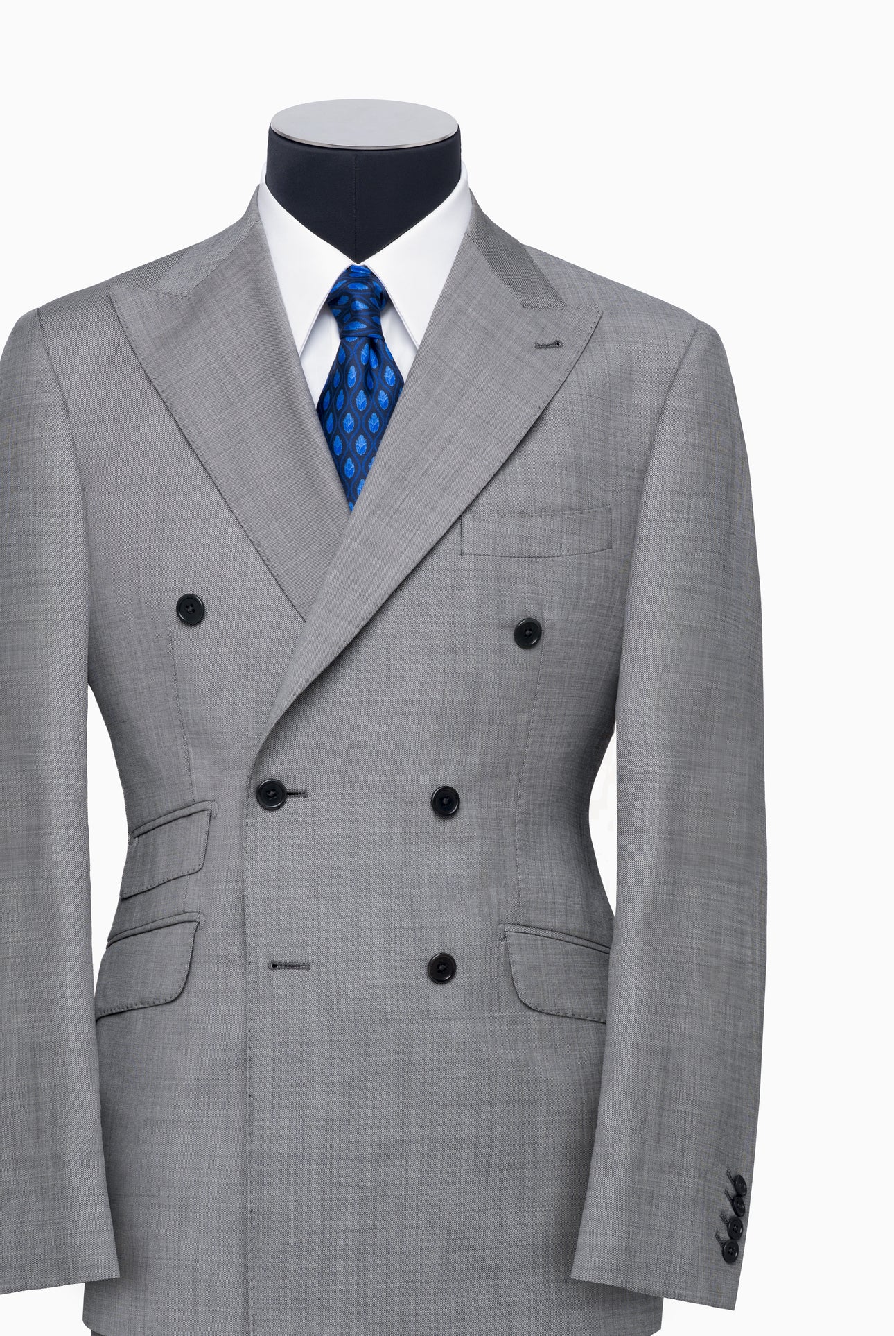 Grey Double-Breasted Suit