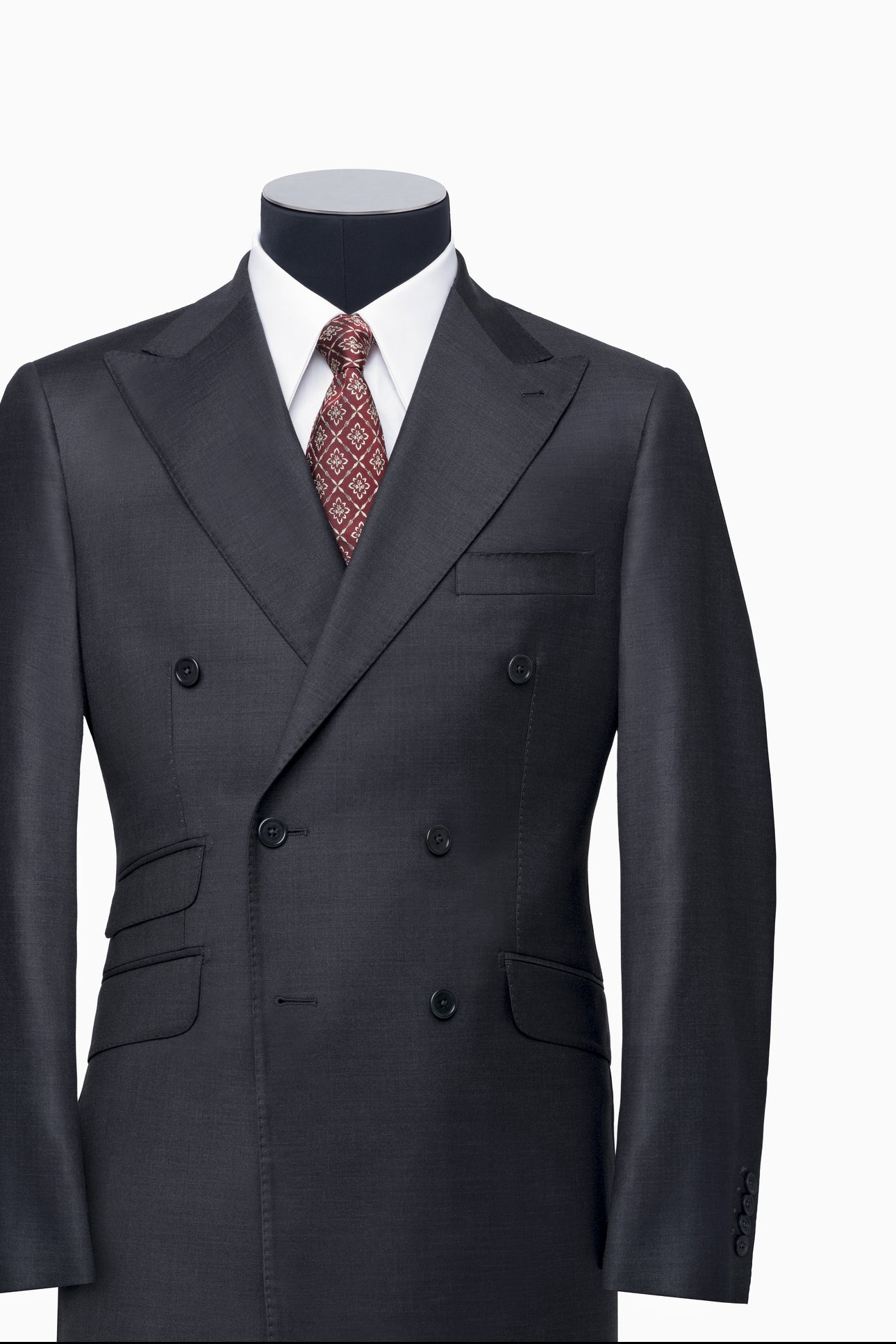 Charcoal Double-Breasted Suit
