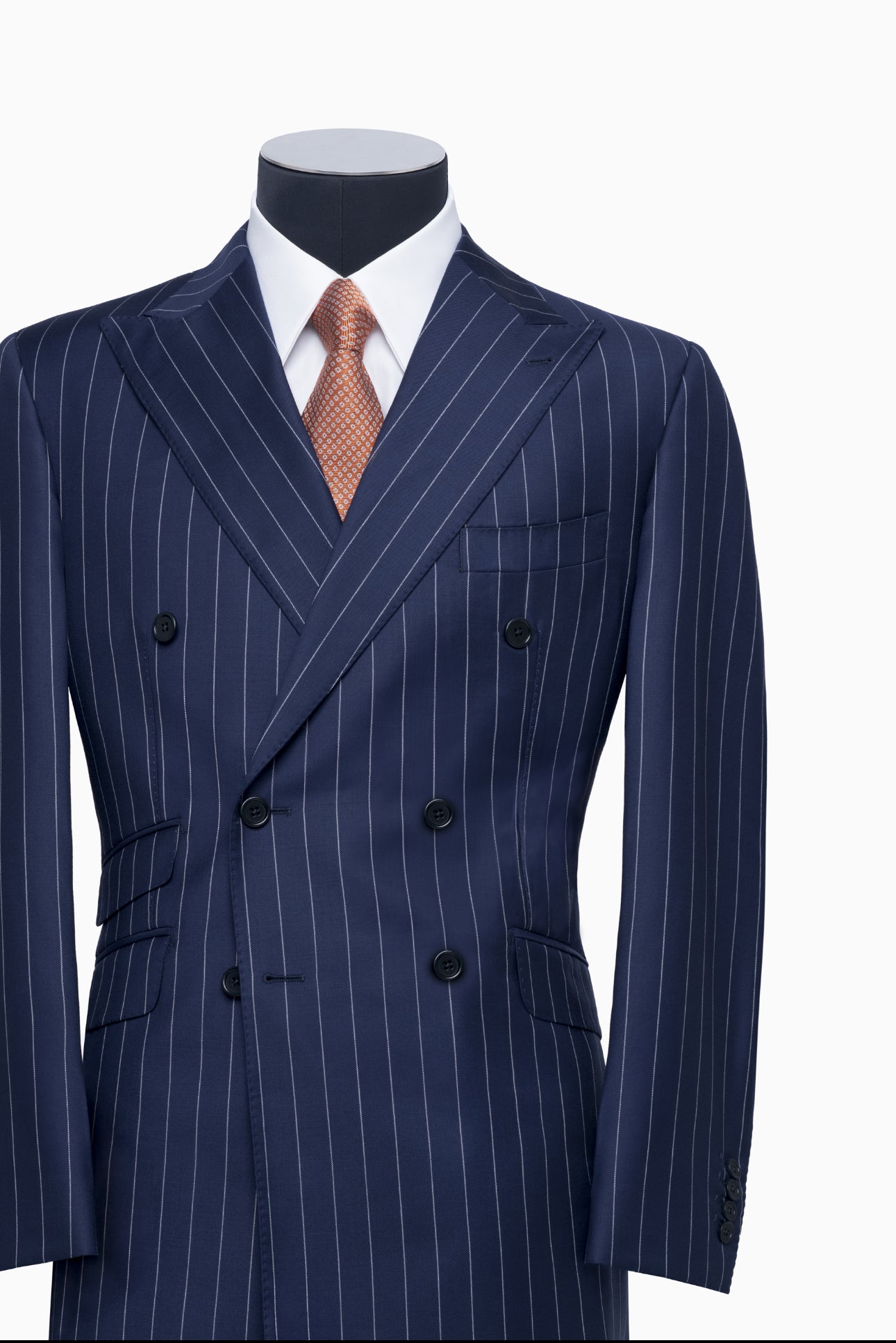 Navy Chalk Stripe Double-Breasted Suit