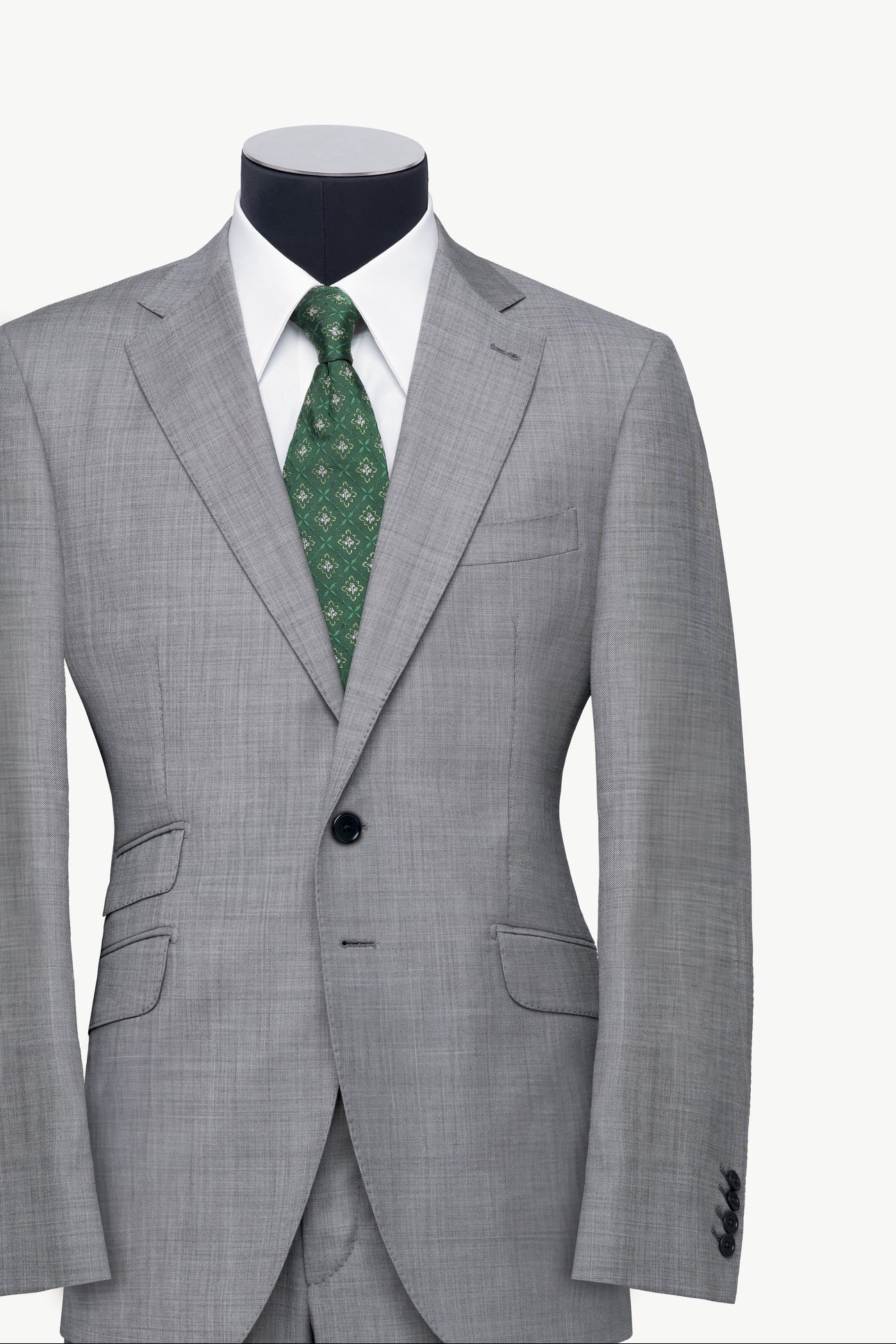 Light Grey Single-Breasted Suit