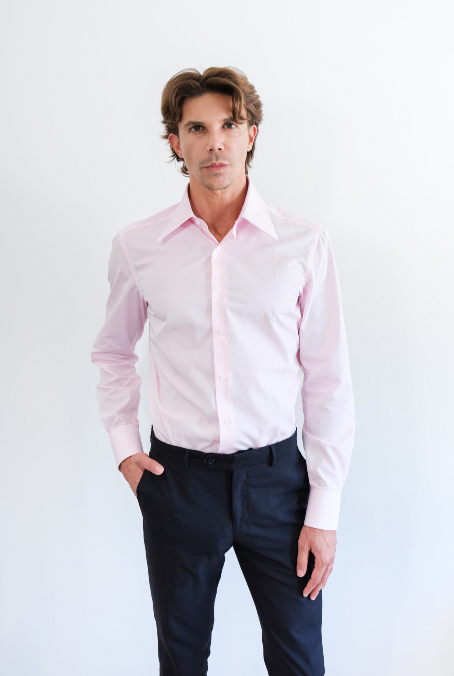 Baby Pink Poplin Dress Shirt