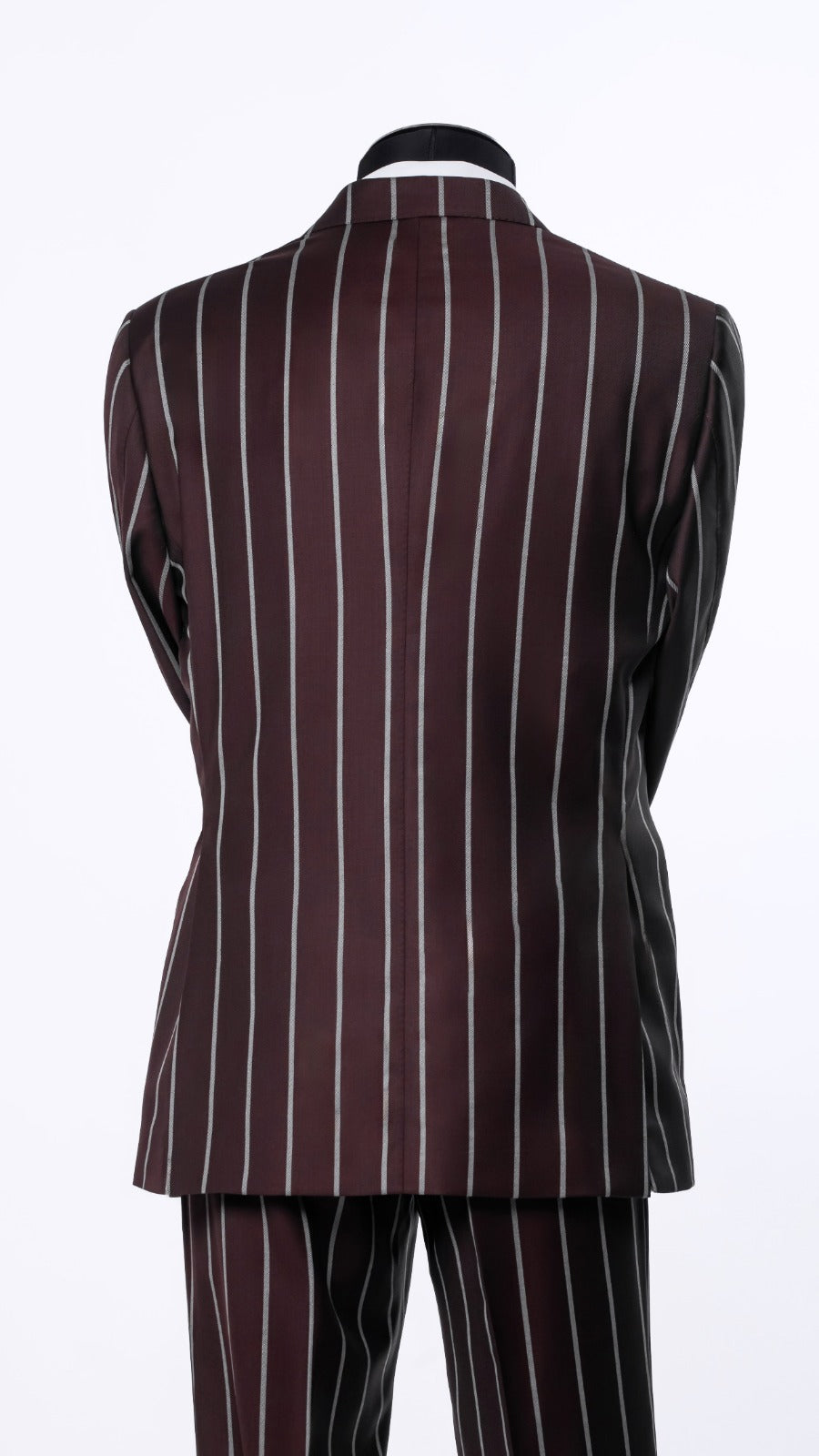 Bordeaux Stripe Double-Breasted Suit