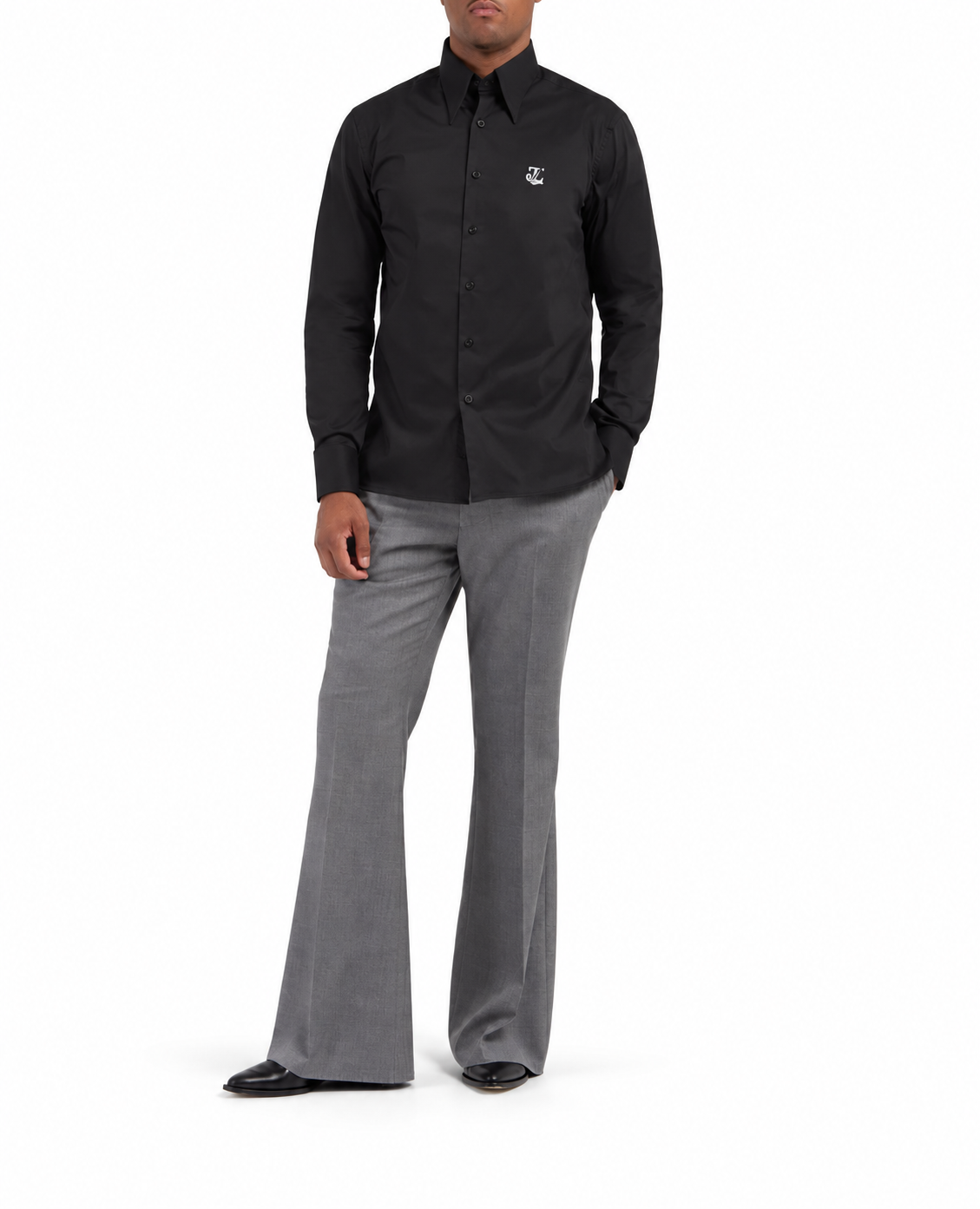 TOPLAGY Flared Wool Trousers