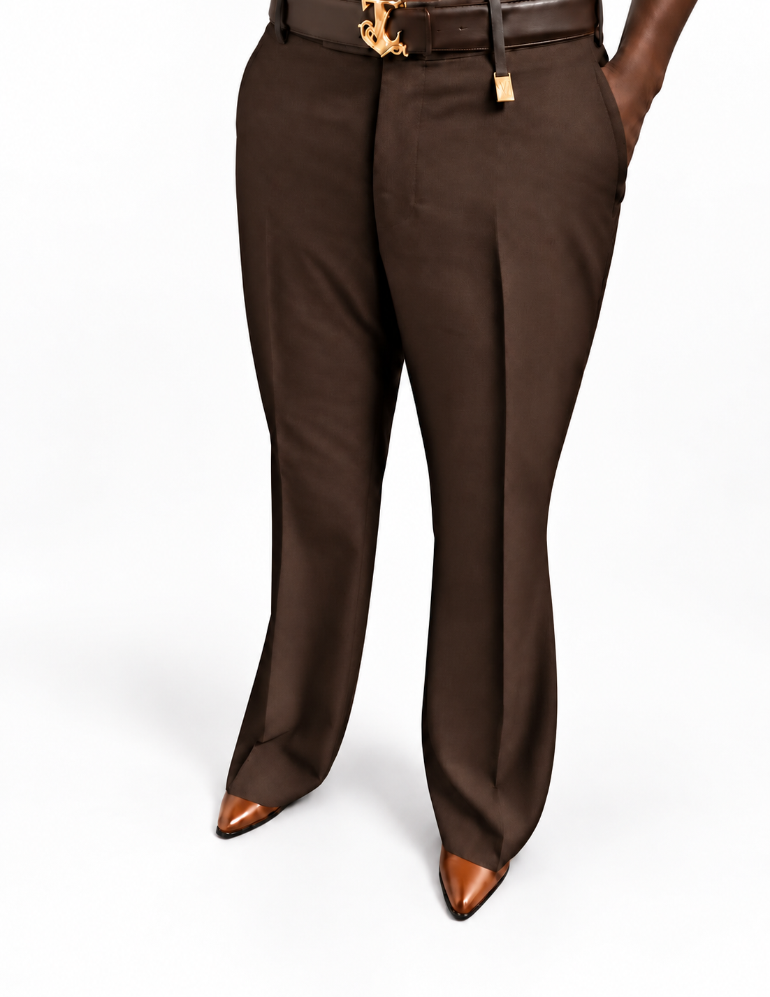 TOPLAGY Flared Wool Trousers
