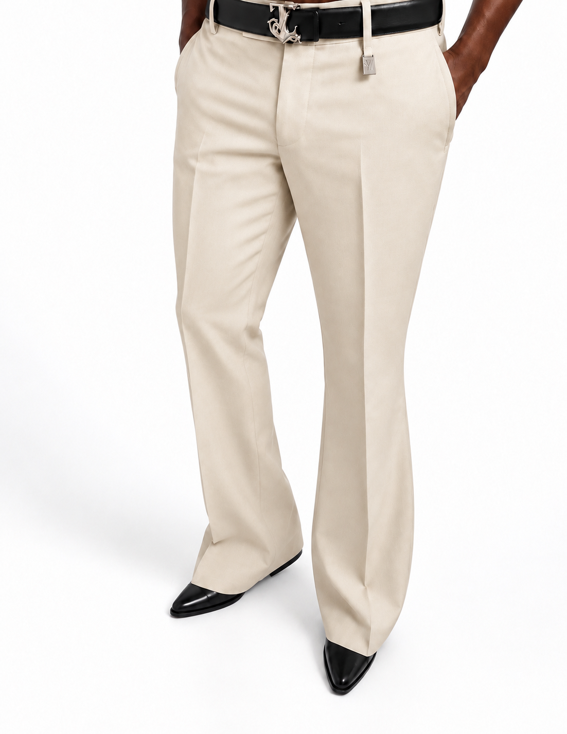 TOPLAGY Flared Wool Trousers