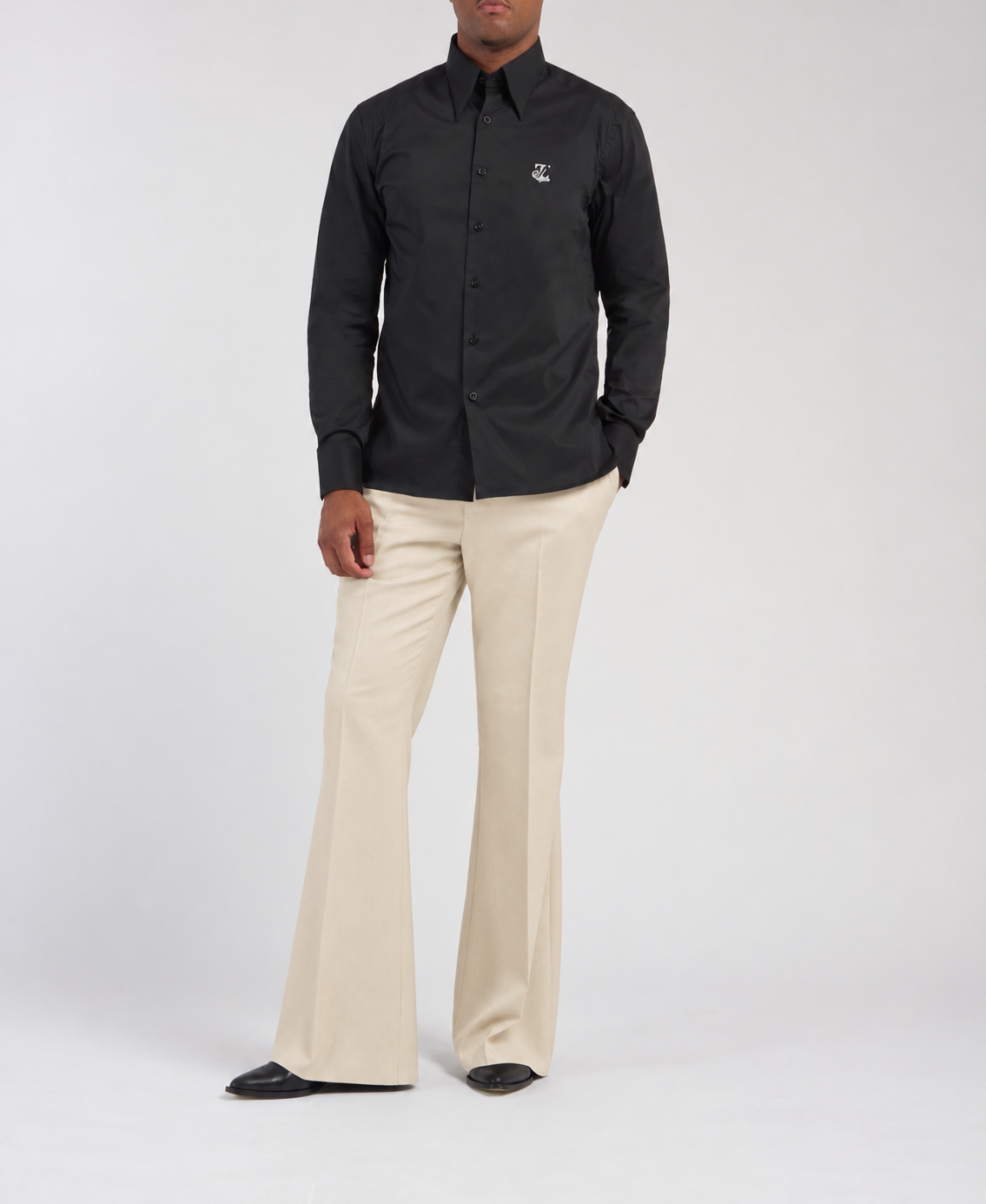TOPLAGY Flared Wool Trousers