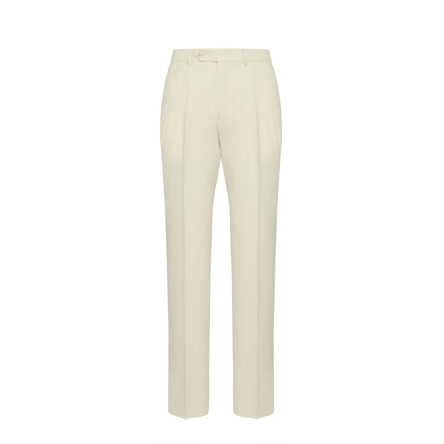 Ivory Tailored Wool Trousers