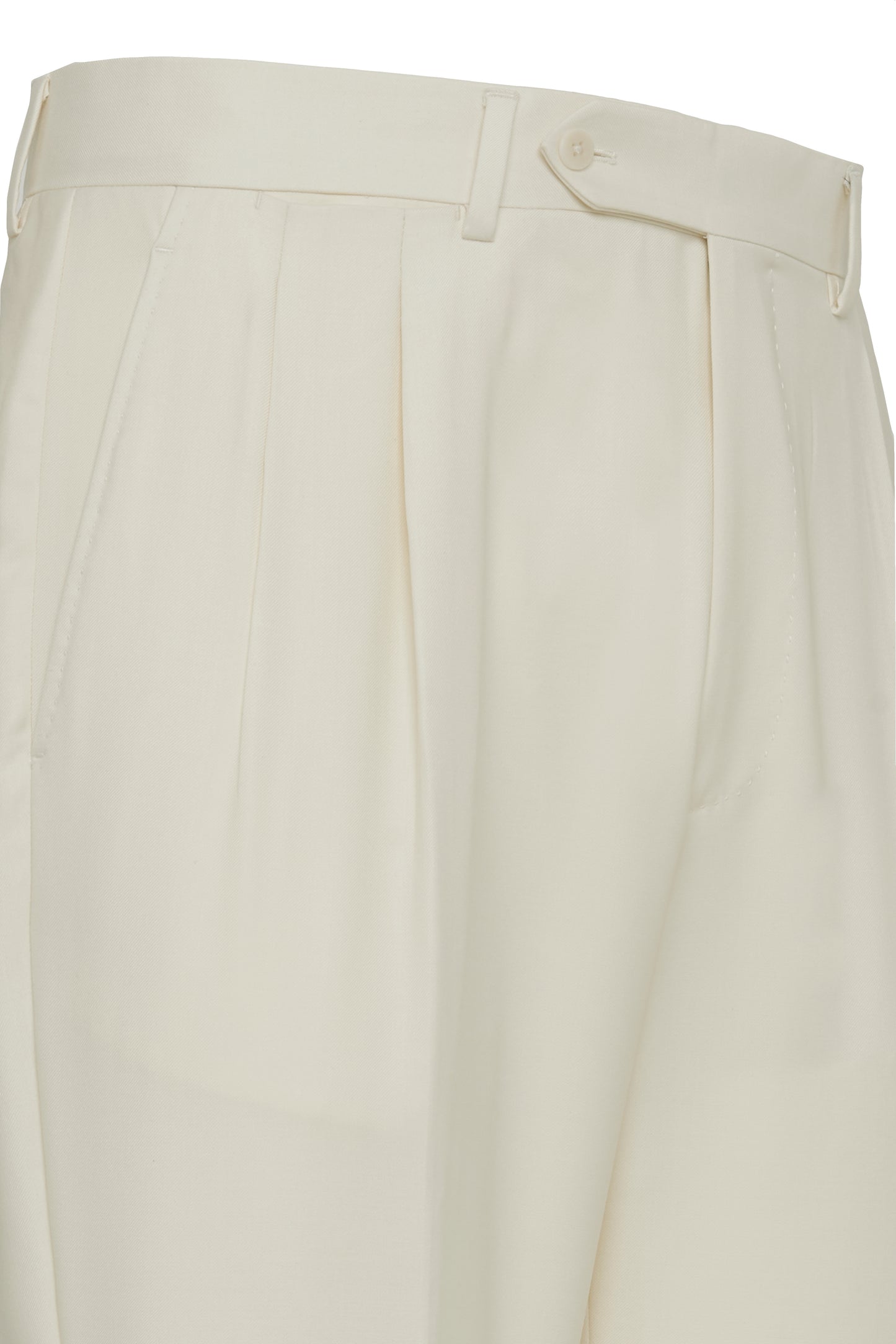 Ivory Tailored Wool Trousers