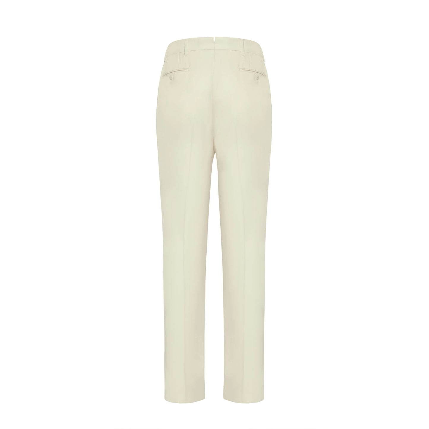 Ivory Tailored Wool Trousers