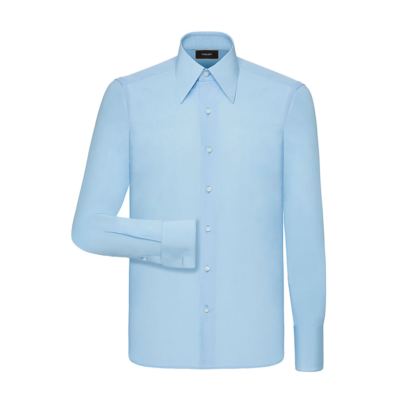 Powder Blue Poplin French Cuff Dress Shirt