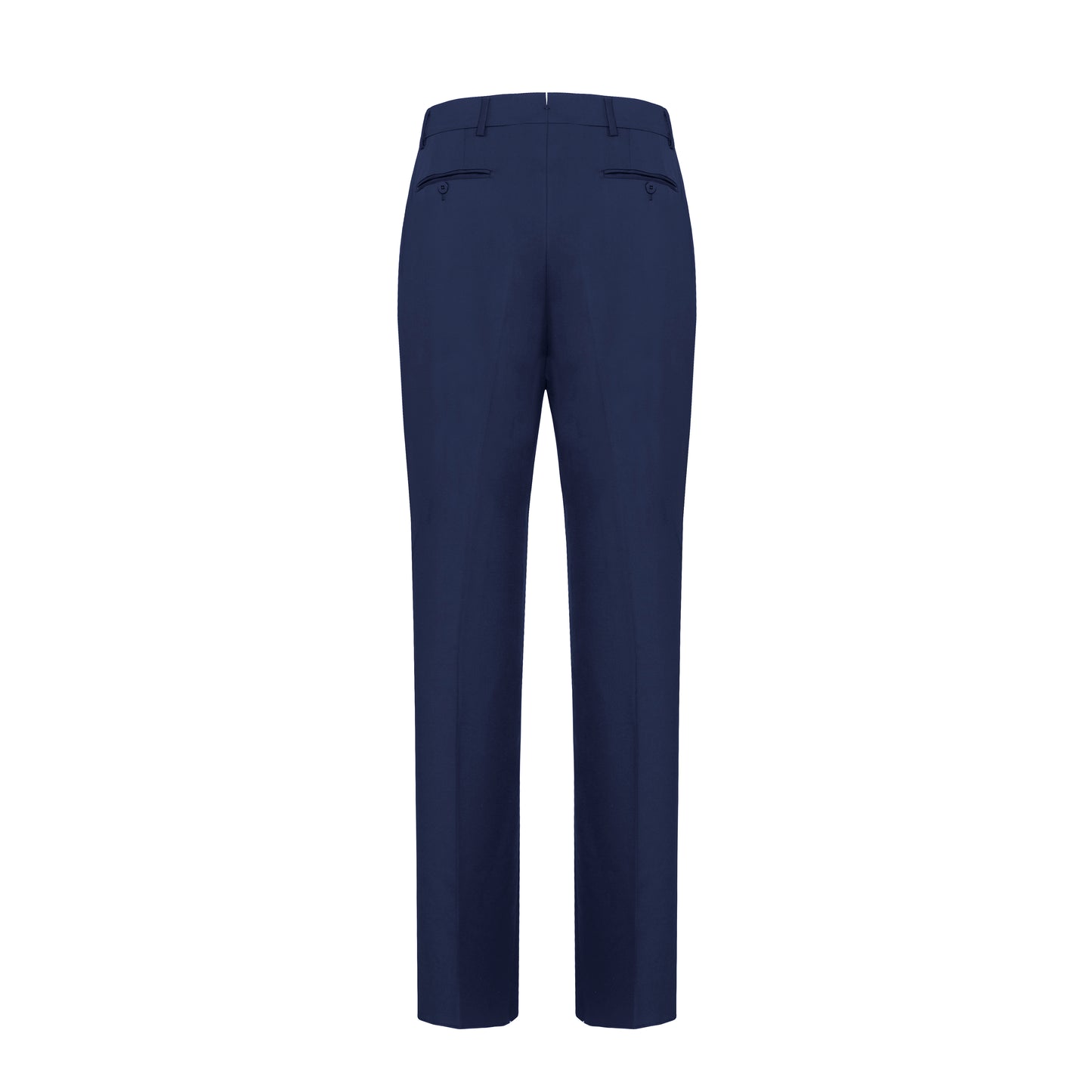 Navy-Blue Tailored Wool Trousers