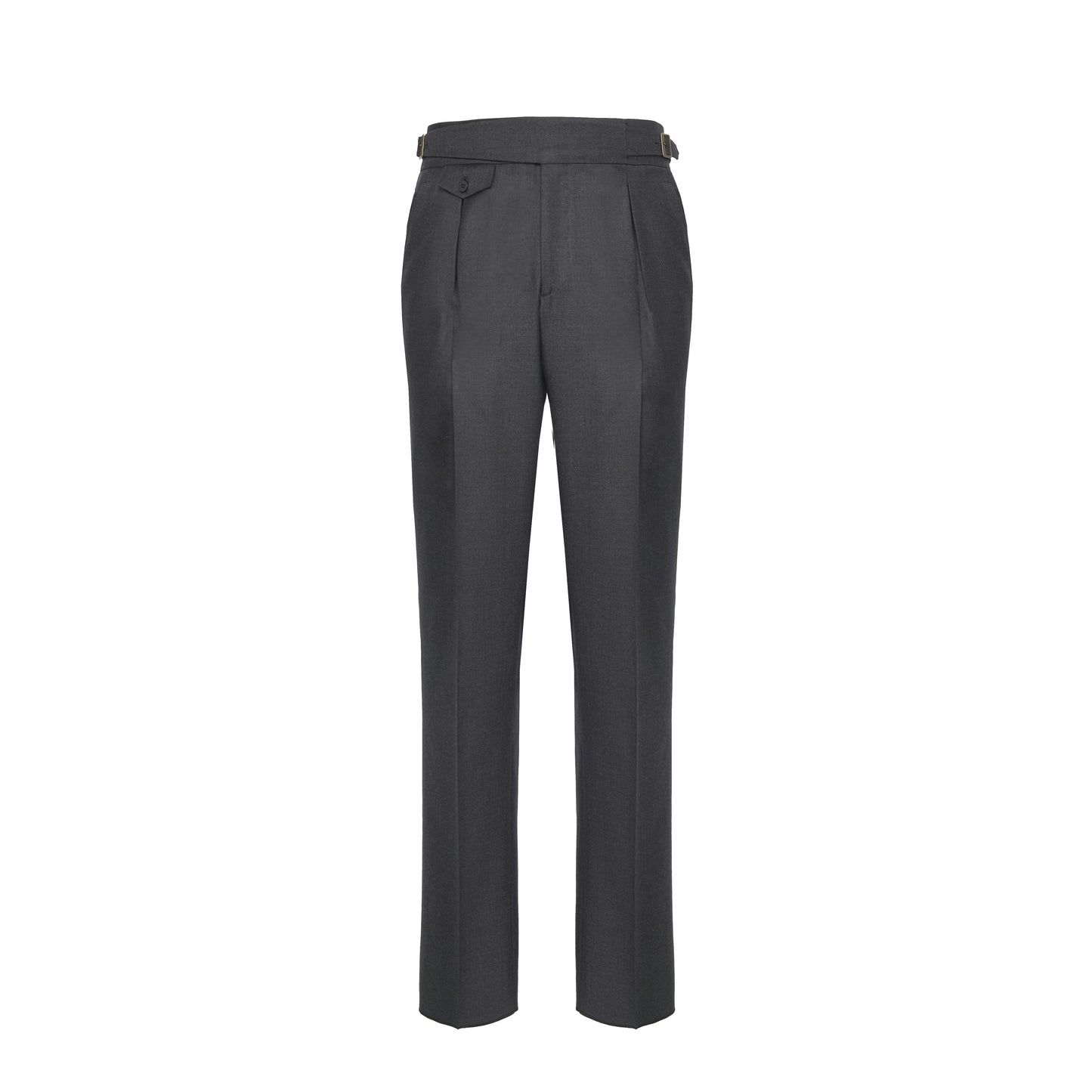 Dark Grey Tailored Gurkha Wool Trousers