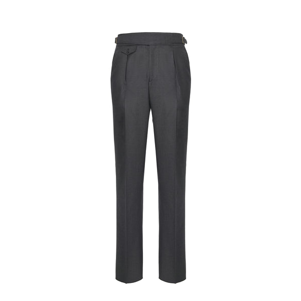 Dark Grey Tailored Gurkha Wool Trousers