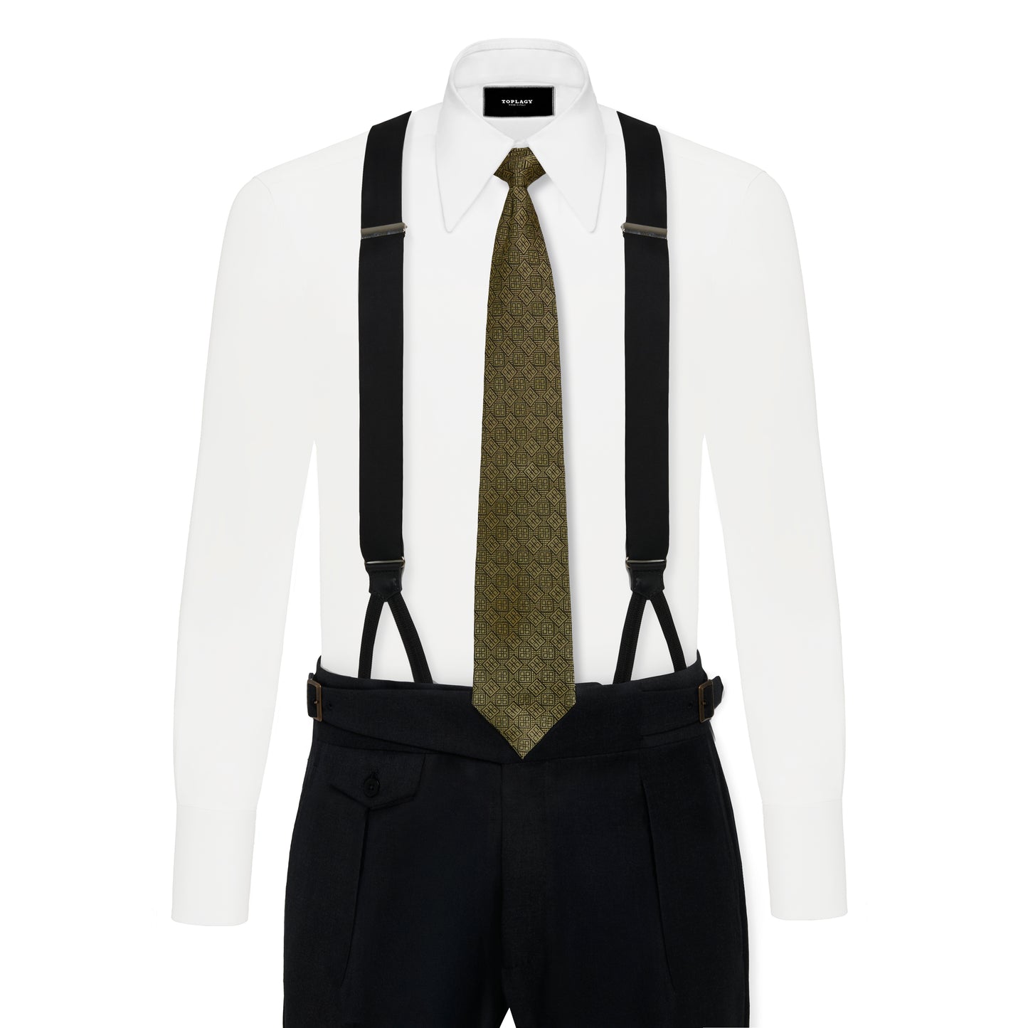 Dual-Fastening Y-Back Suspenders