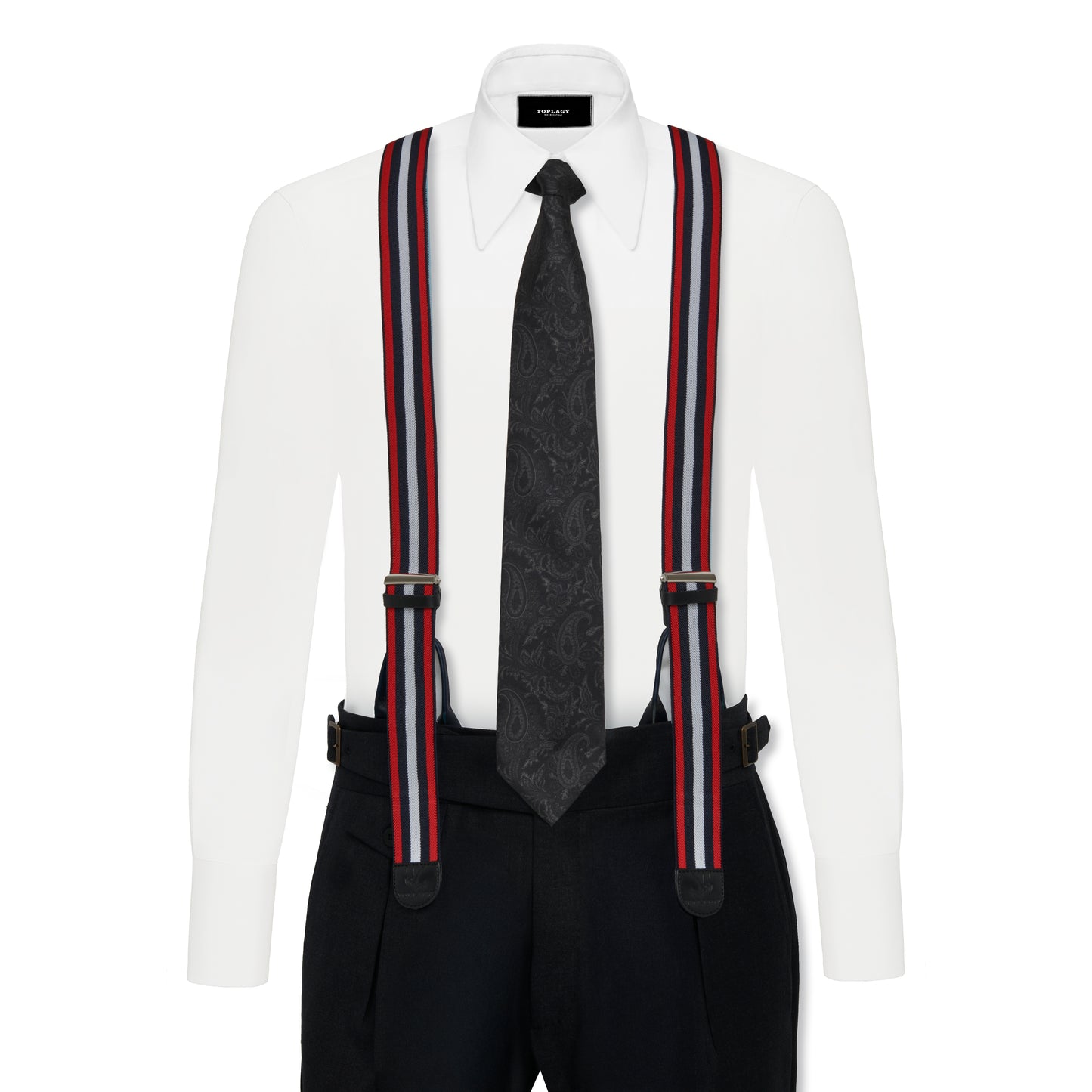 Dual-Fastening Y-Back Suspenders