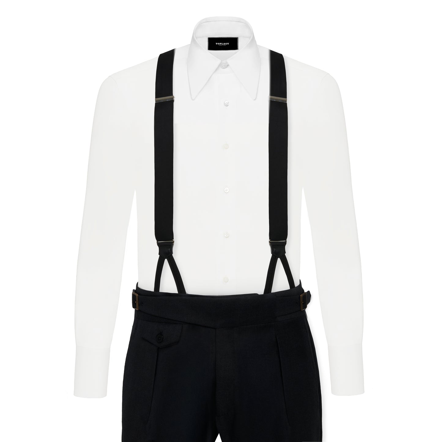 Dual-Fastening Y-Back Suspenders