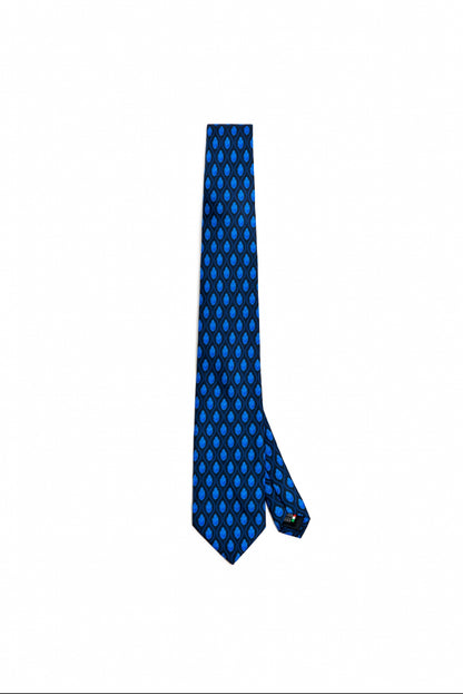 Blue Corn Motif Silk Tie