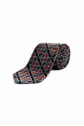 Navy Blue Heritage Medallion Silk Tie