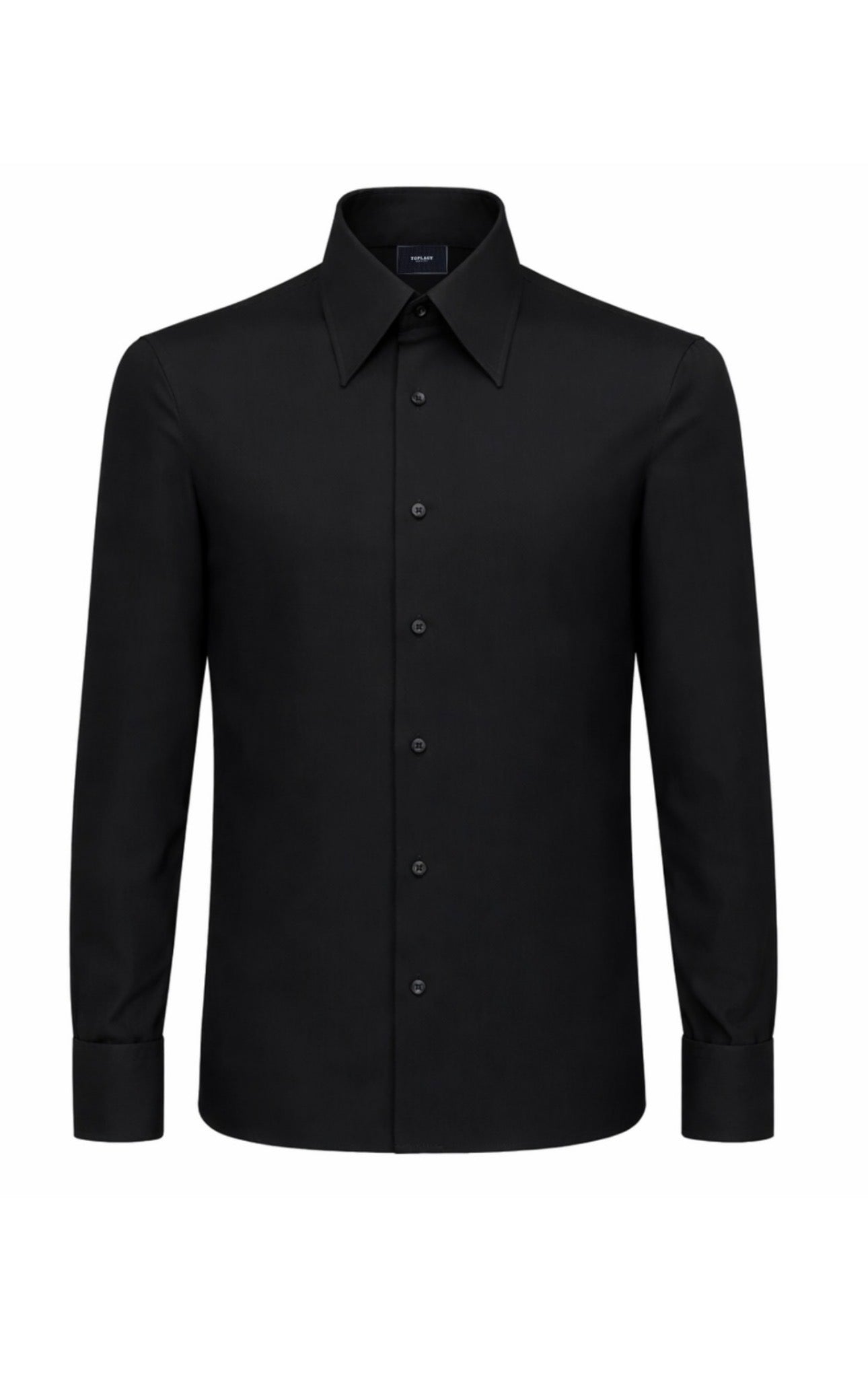 Black Poplin Dress Shirt