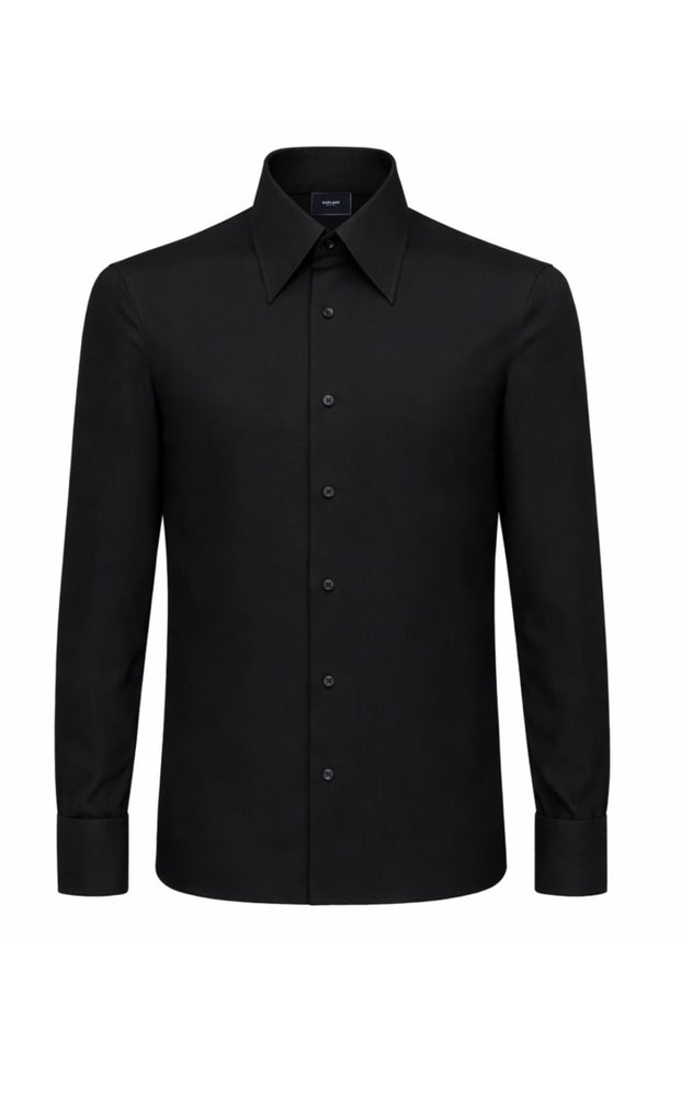 Black Poplin Dress Shirt