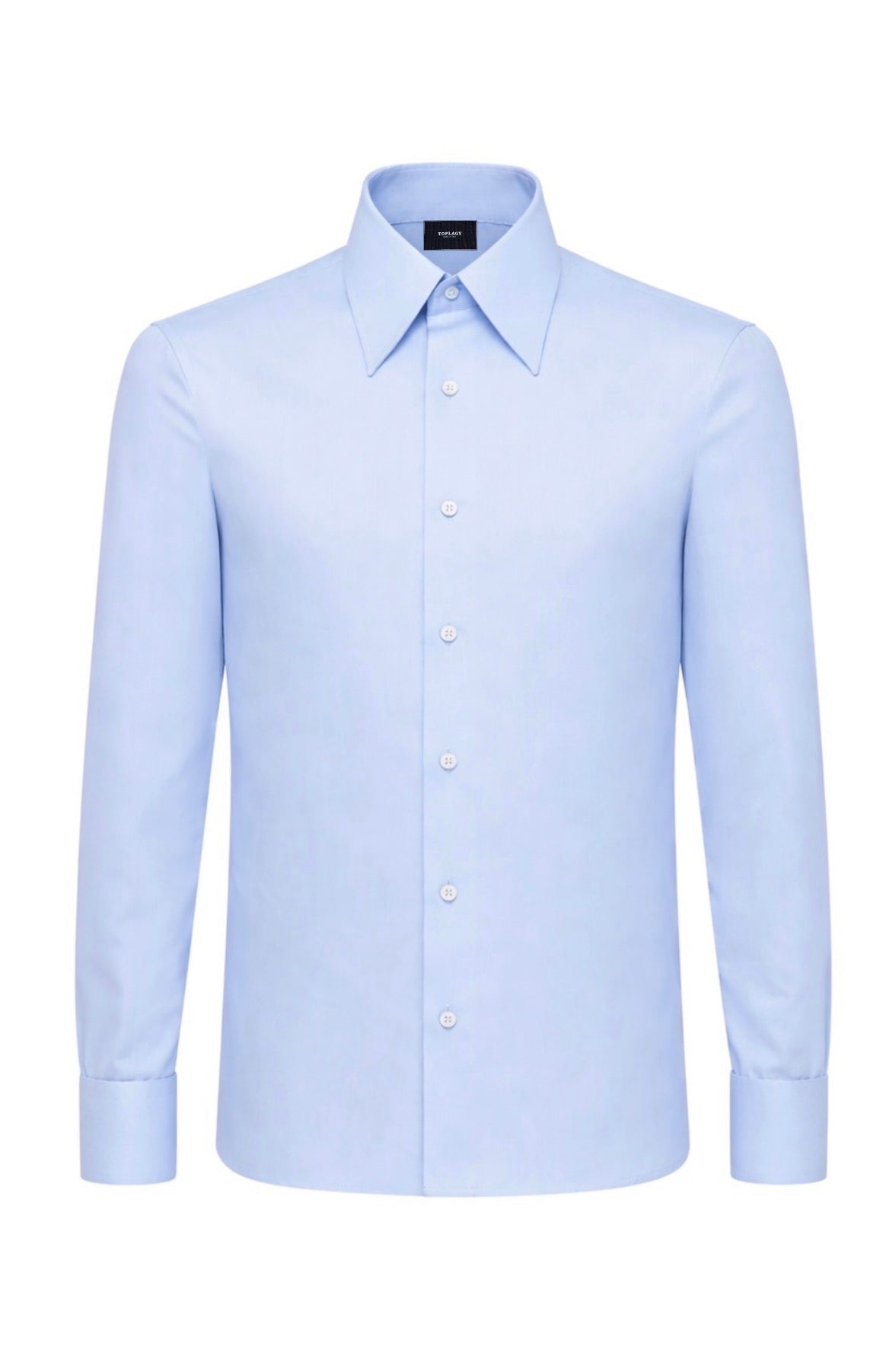 Powder Blue Poplin Dress Shirt
