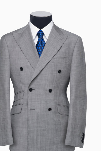 Grey Double-Breasted Suit