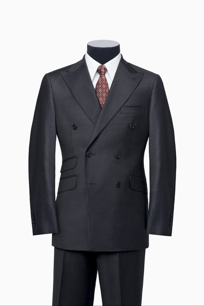 Charcoal Double-Breasted Suit