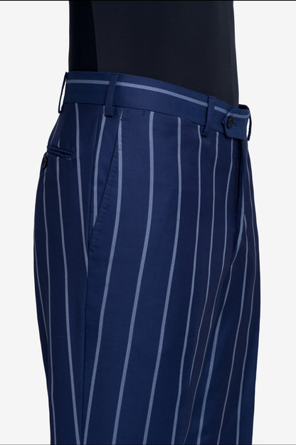 Navy Pinstripe Double-Breasted Suit