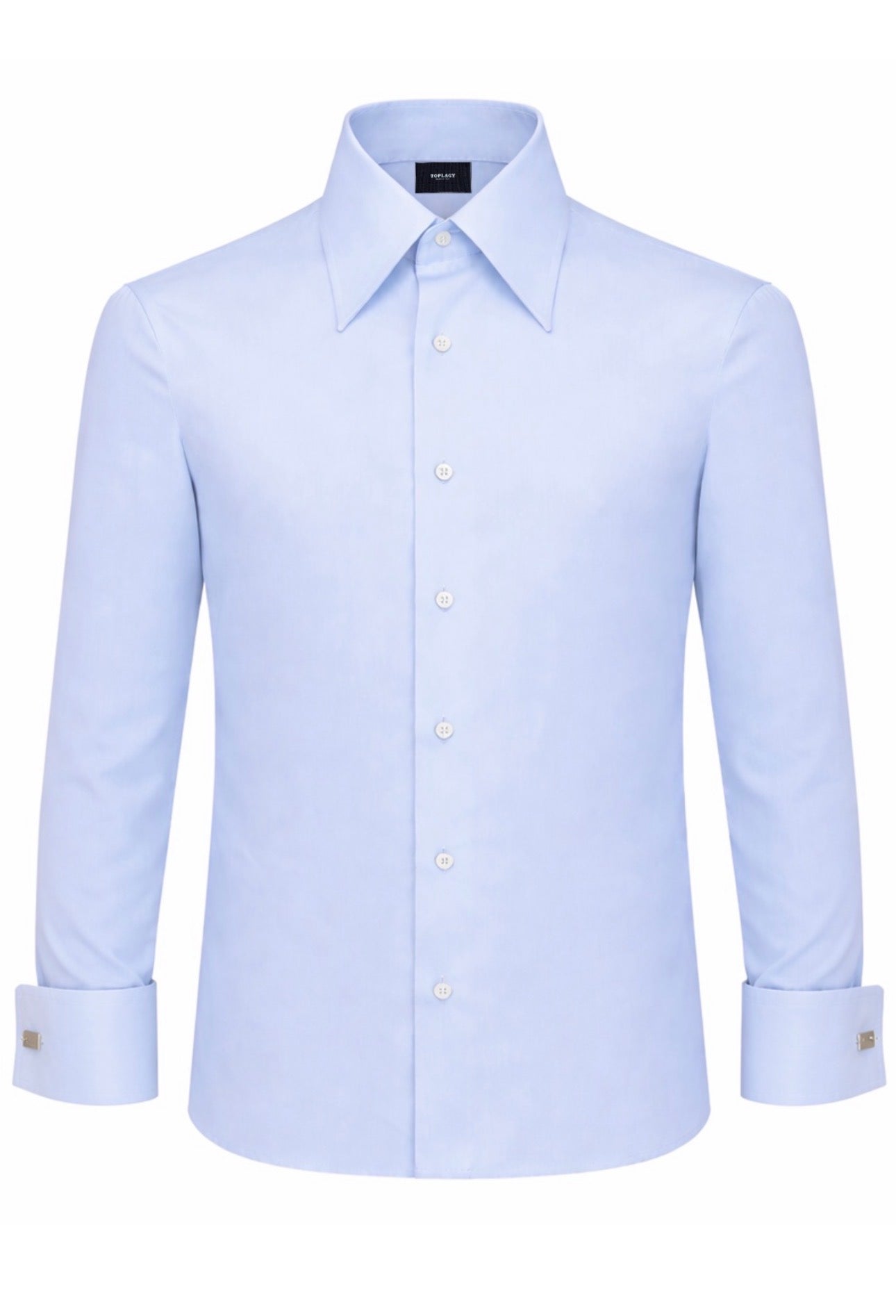 Powder Blue Poplin French Cuff Dress Shirt