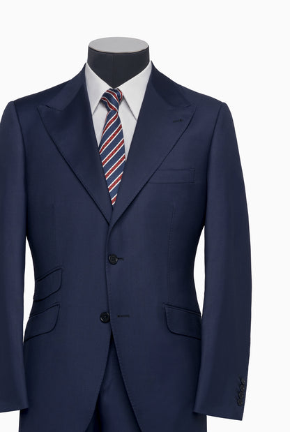 Navy & Red Aso-Oke Striped Silk Tie